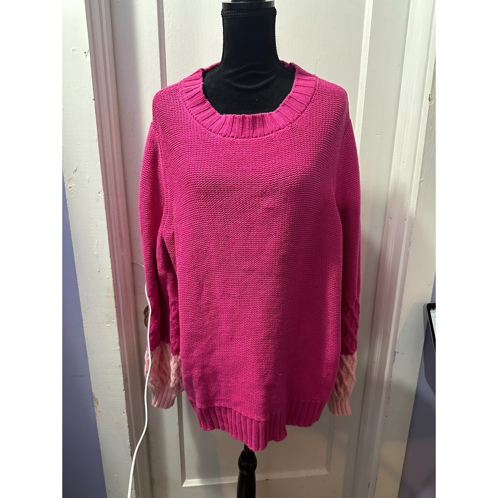 Crown + Ivy Pink Knit Sweater in 3X